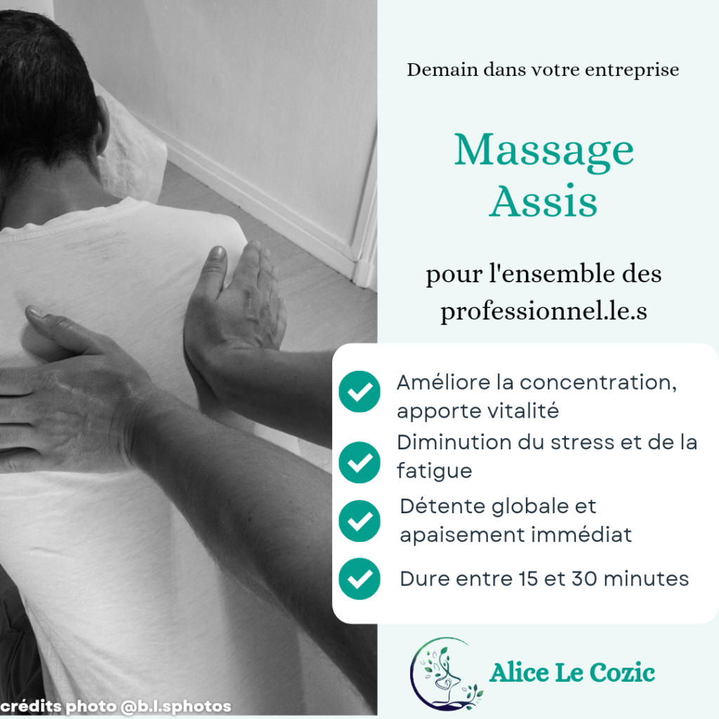 Massage en entreprise, bien-être au travail